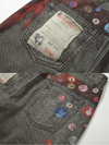 All-Over Pins Vintage Straight Jeans