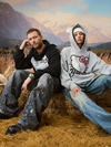 Lace Cat Embroidered Oversized Hoodie