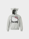 Lace Cat Embroidered Oversized Hoodie