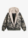 Vintage Faux Fur Lined Hooded Jacket