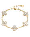 Iced Out Cross-Link Bracelet