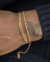 18K Gold Layered Chain Bracelet – Cuban & Rope Combo