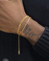 18K Gold Layered Chain Bracelet – Cuban & Rope Combo