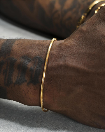 Slim 24K Gold Snake Chain Bracelet