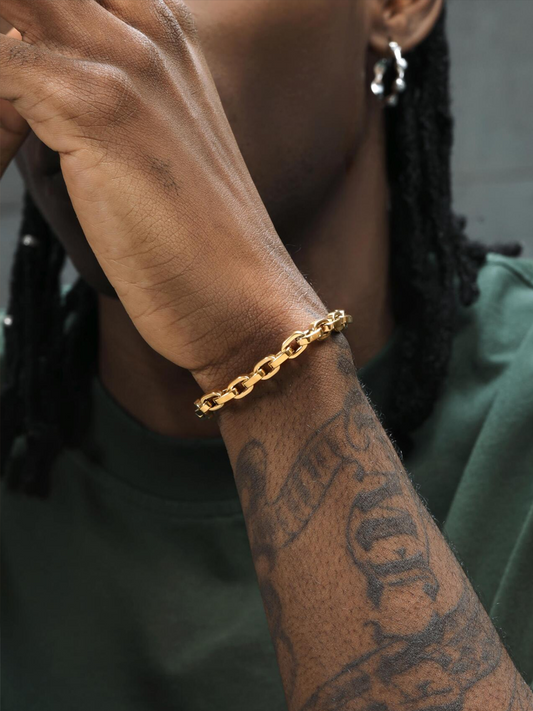 18K Gold Plated O-Link Chain Bracelet